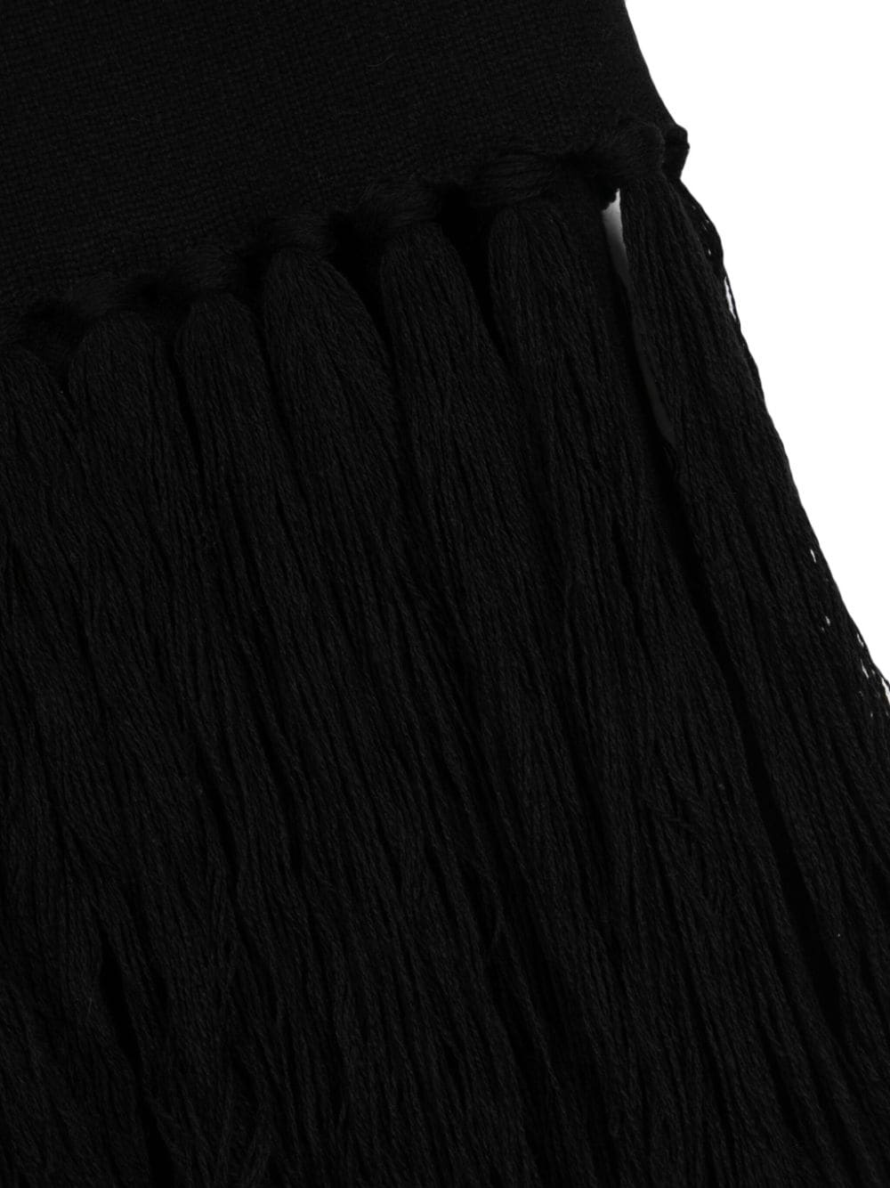 logo-jacquard tasselled scarf - 2