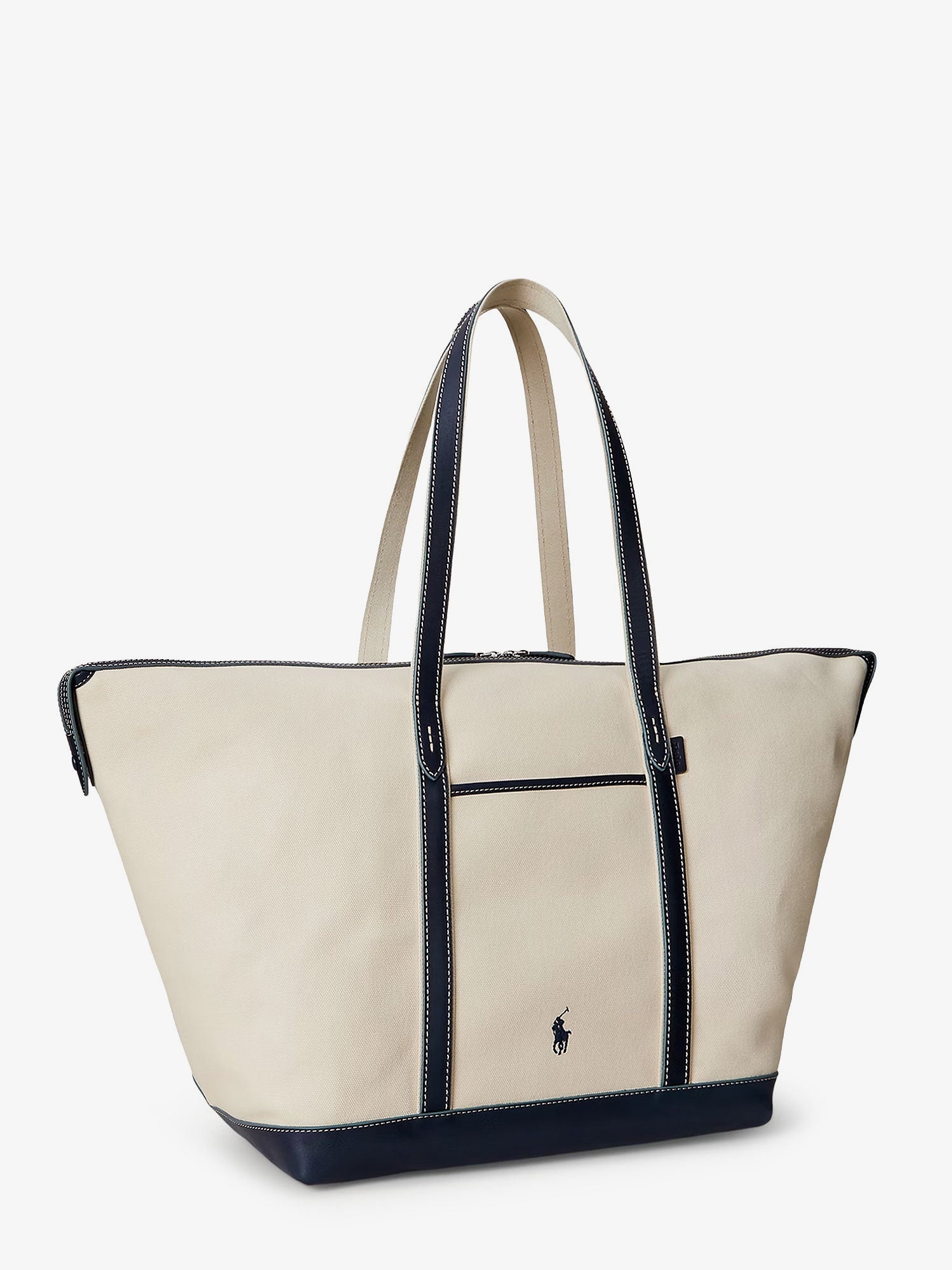 POLO RALPH LAUREN - Polo Ralph Lauren Canvas Travel Bag With Leather Profiles - 3