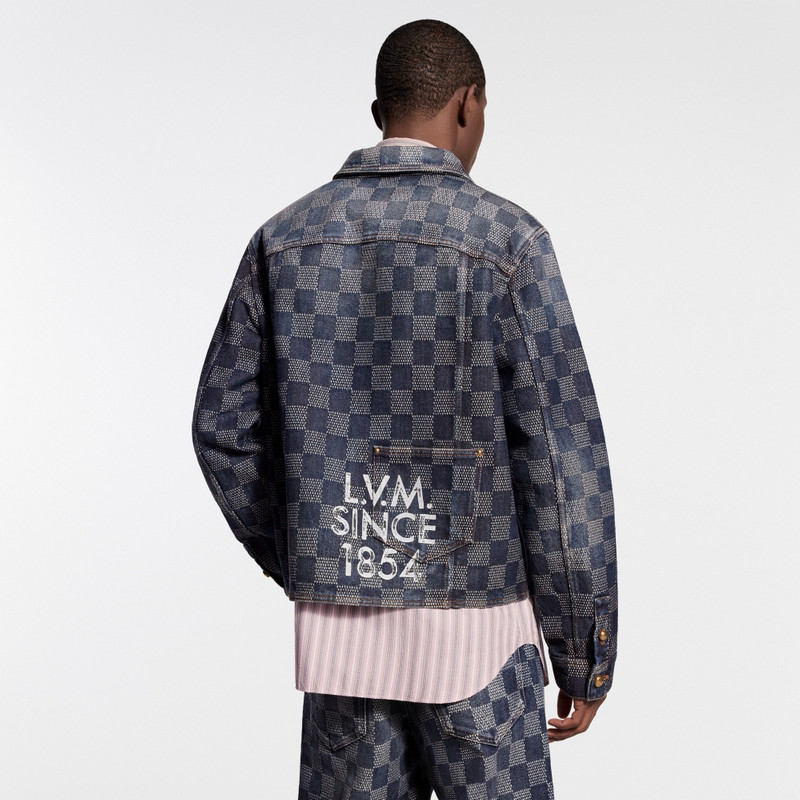 Damier Denim Long-Sleeved Shirt 5