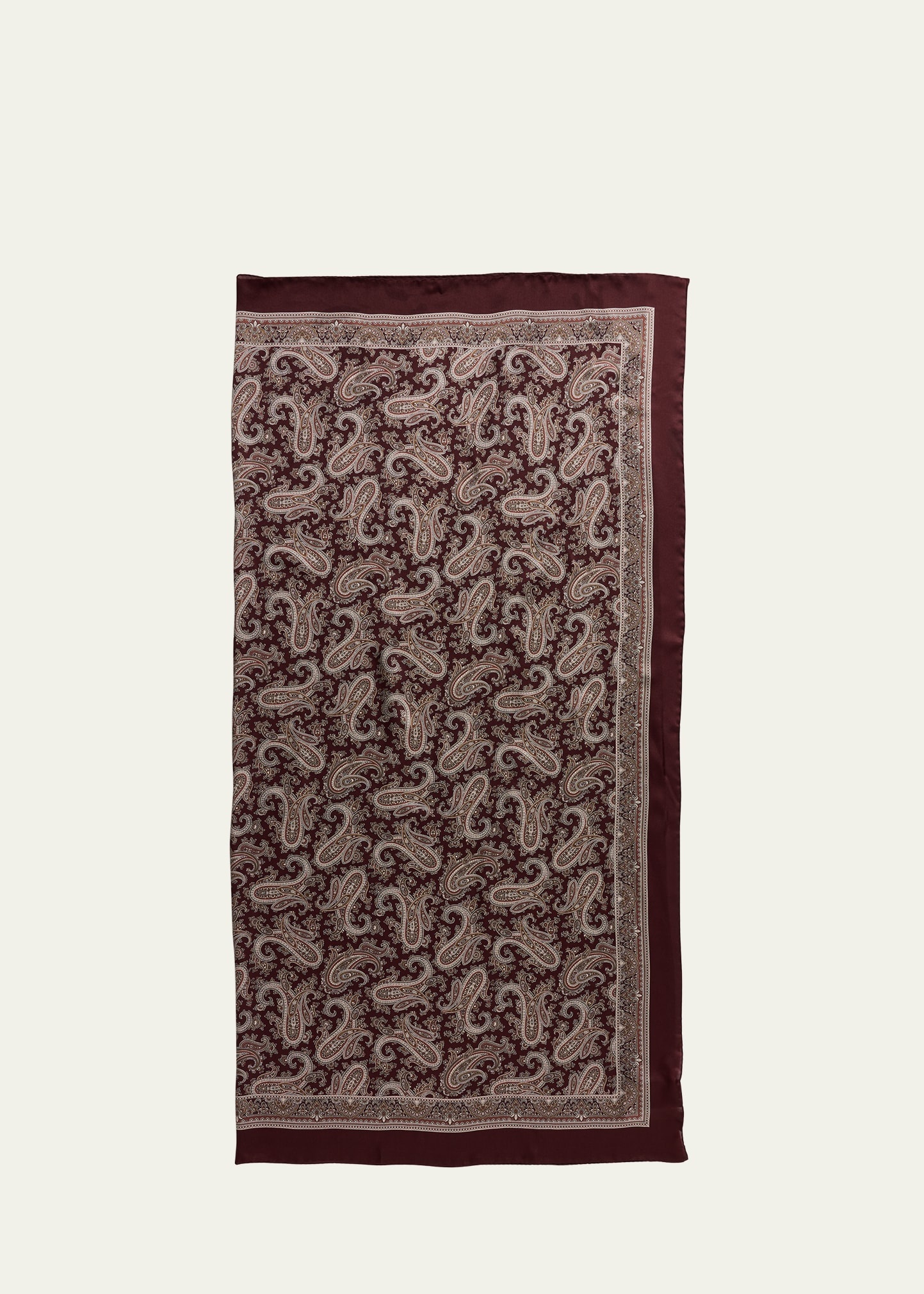Paisley Silk Charmeuse Scarf - 1