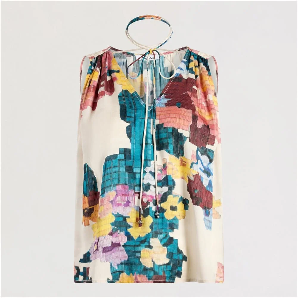 Tie Front Blouse - 1