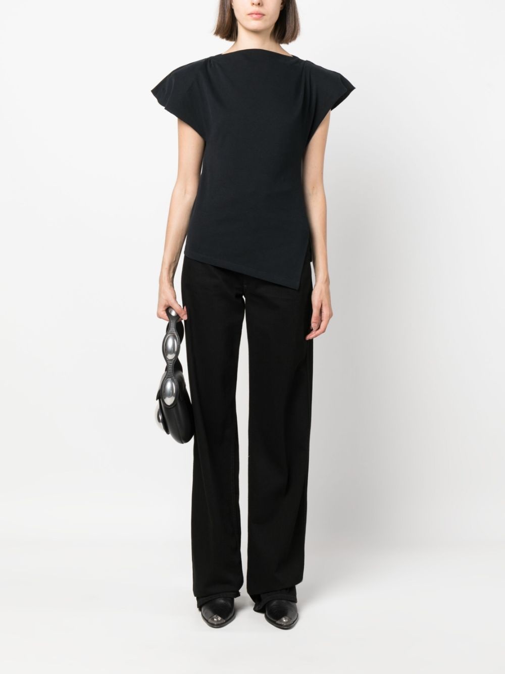 Sebani padded asymmetric T-shirt - 2