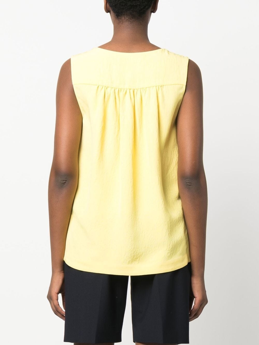 jacquard ruched top - 4