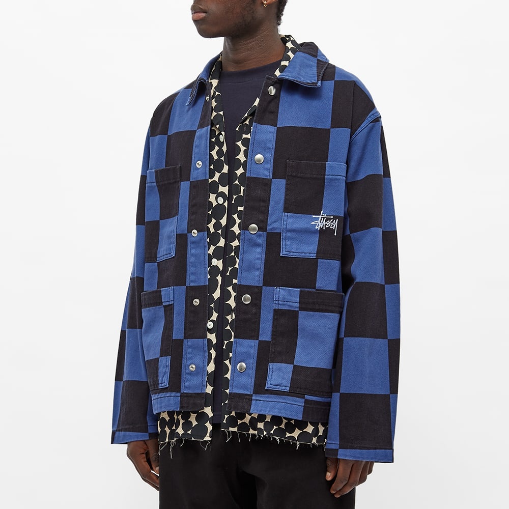 Stussy Big Ol Check Chore Coat - 5