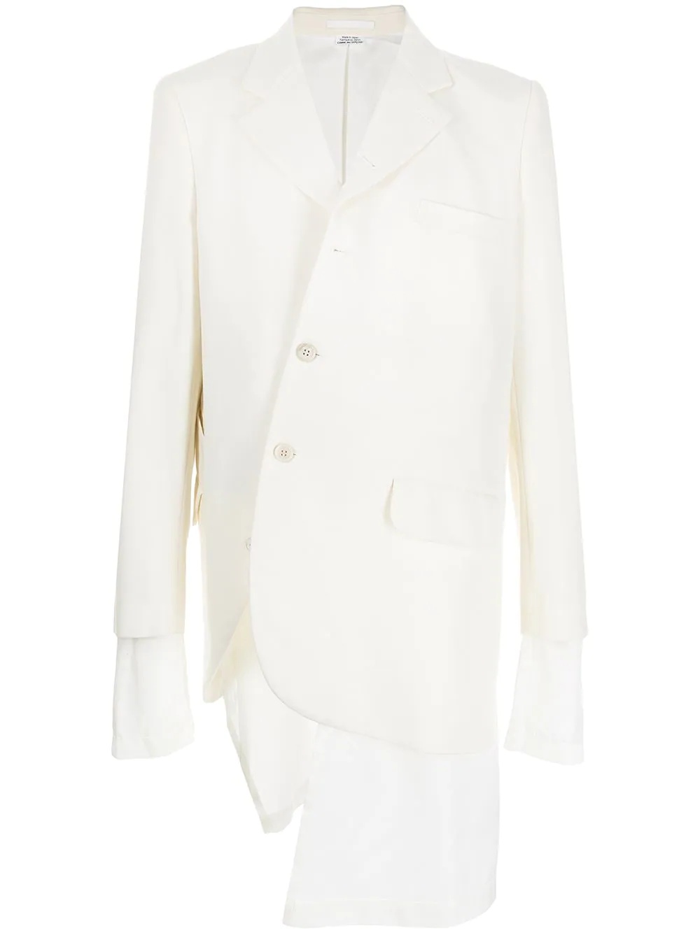 deconstructed single-breasted blazer - 1