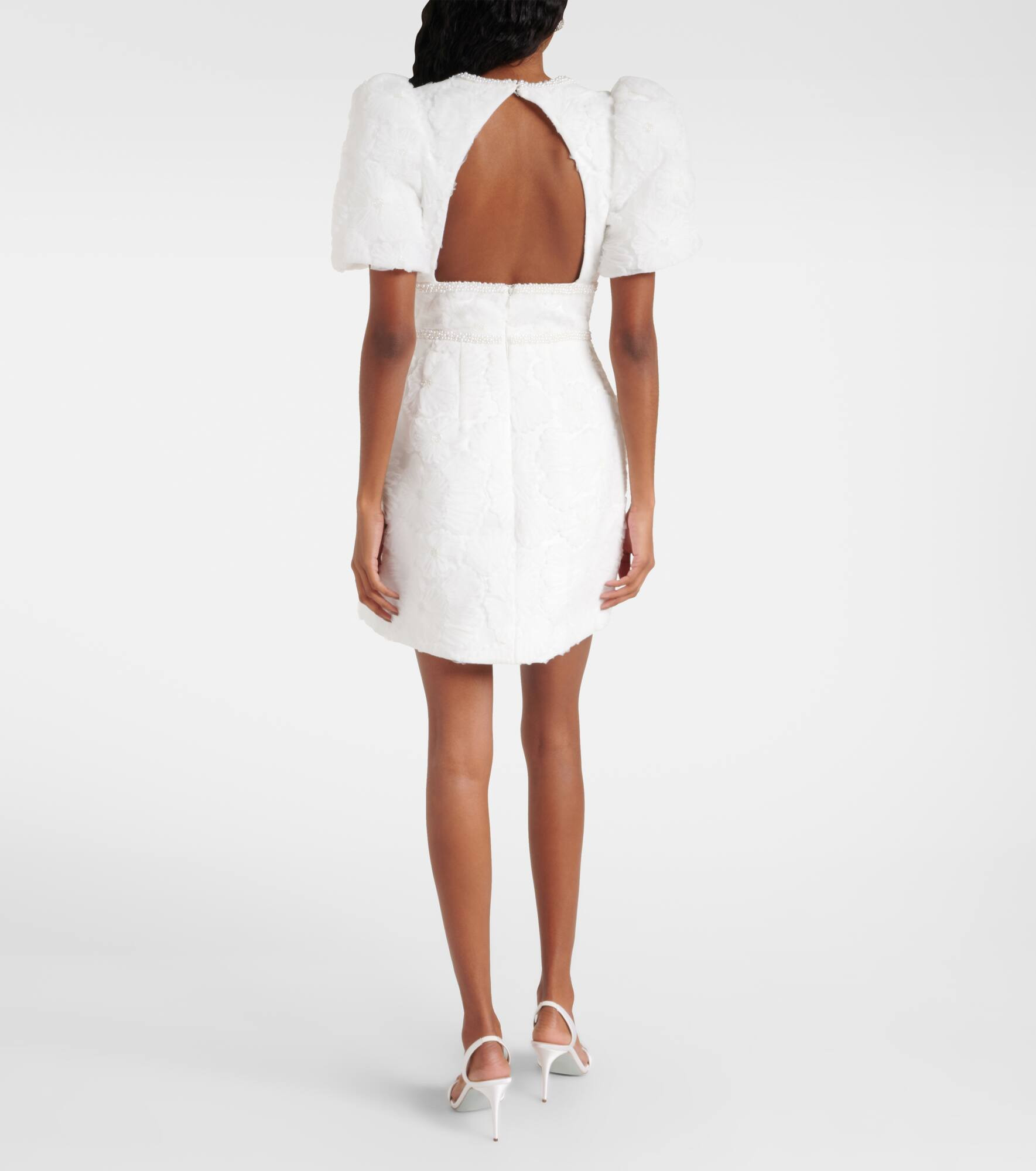 Delilah bow-detail embellished minidress - 3