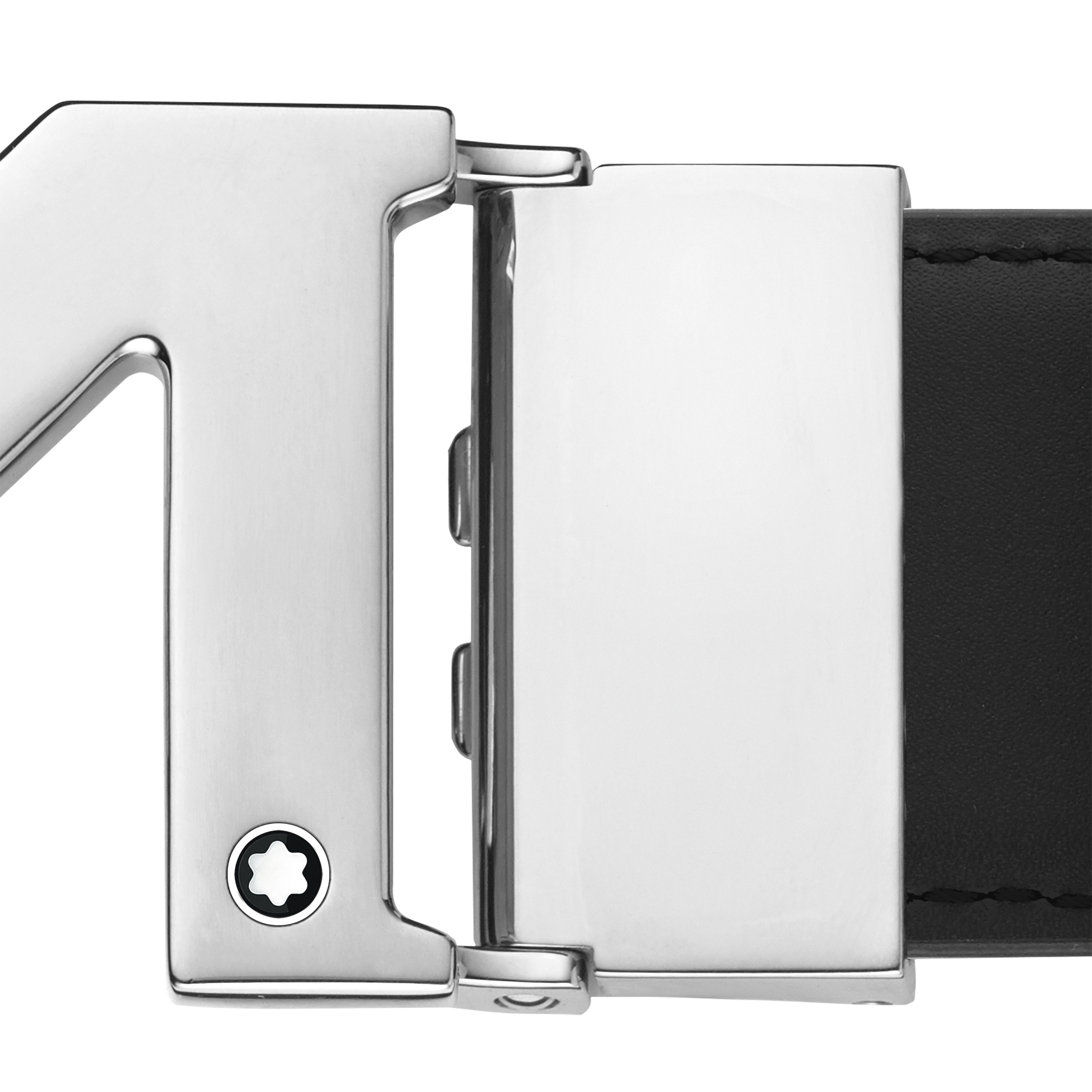 M buckle black 35 mm reversible leather belt - 3