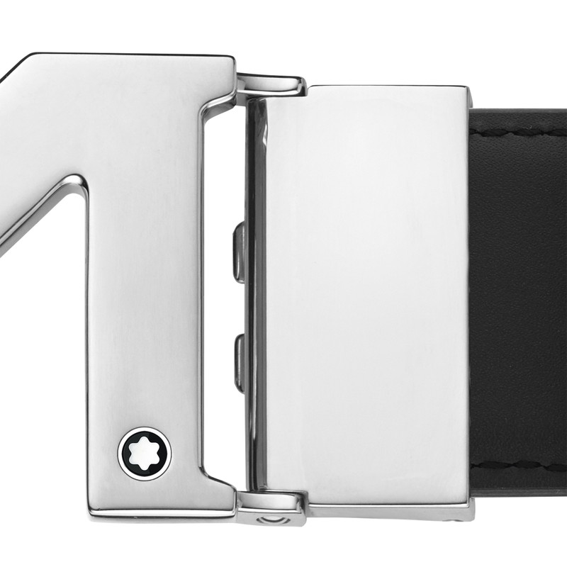 M buckle black 35 mm reversible leather belt 3