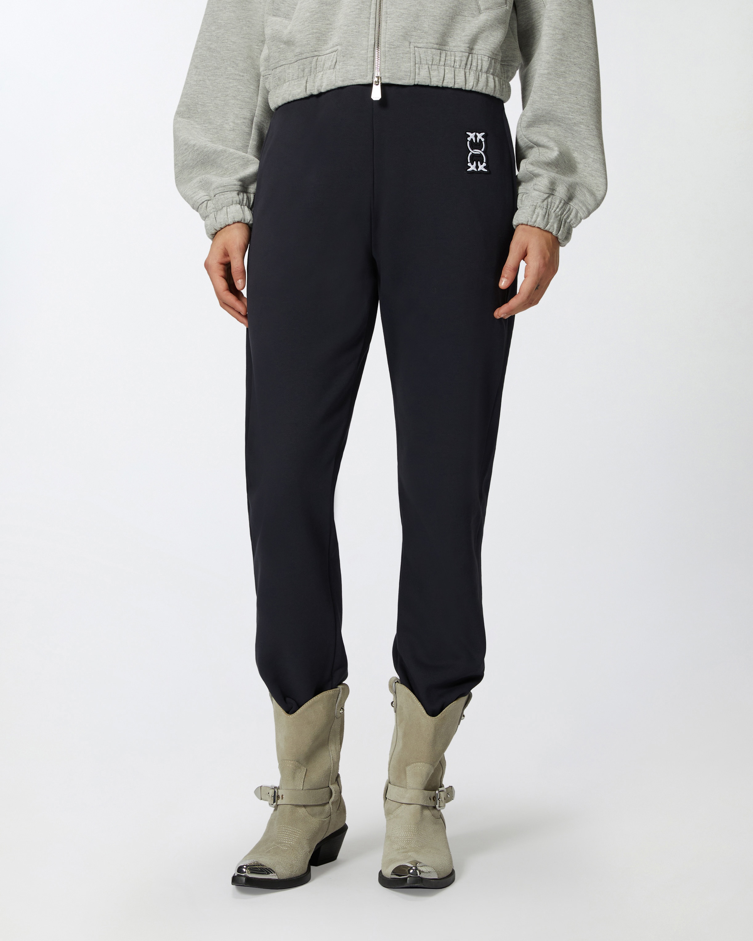 SPORTY JOGGERS WITH LOGO PATCH - 3