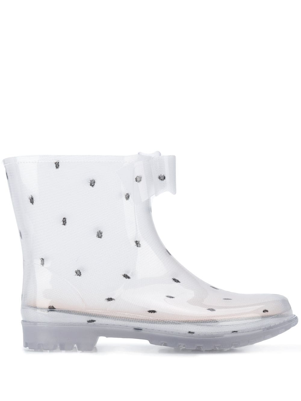 RED(V)  point d'esprit tulle rain boots - 1