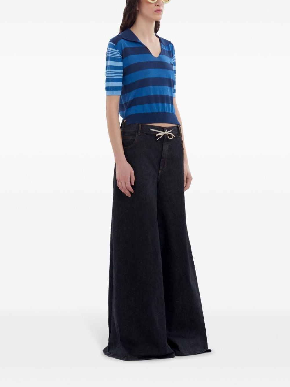 high-rise wide-leg jeans - 2