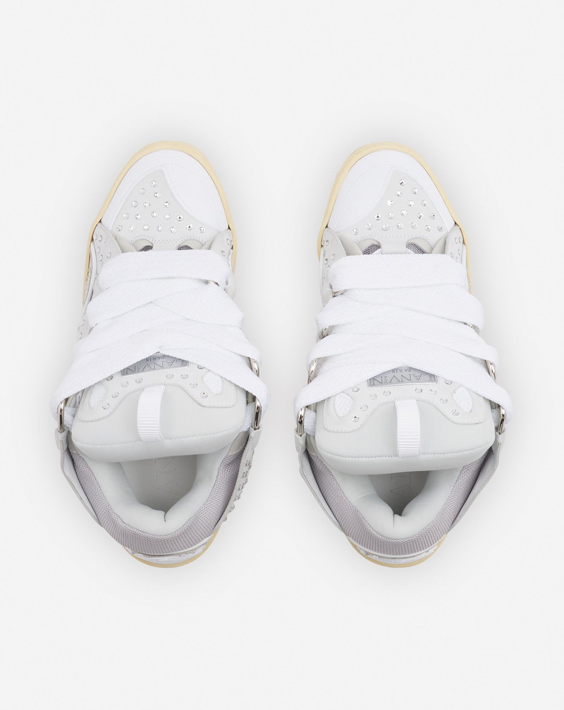 CURB LEATHER SNEAKERS WITH RHINESTONES 3