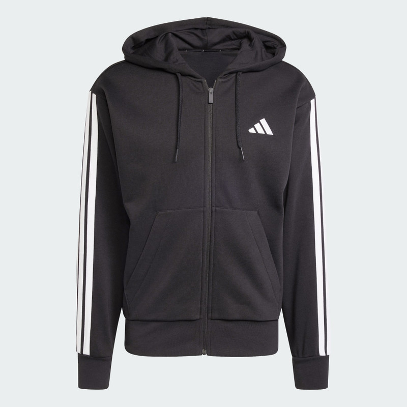 Essentials 3-Stripes Fleece Hoodie 1