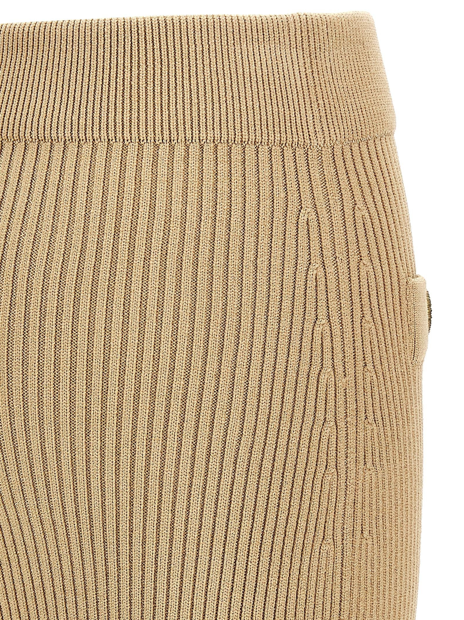 Balmain Women Ribbed Midi Skirt - 4