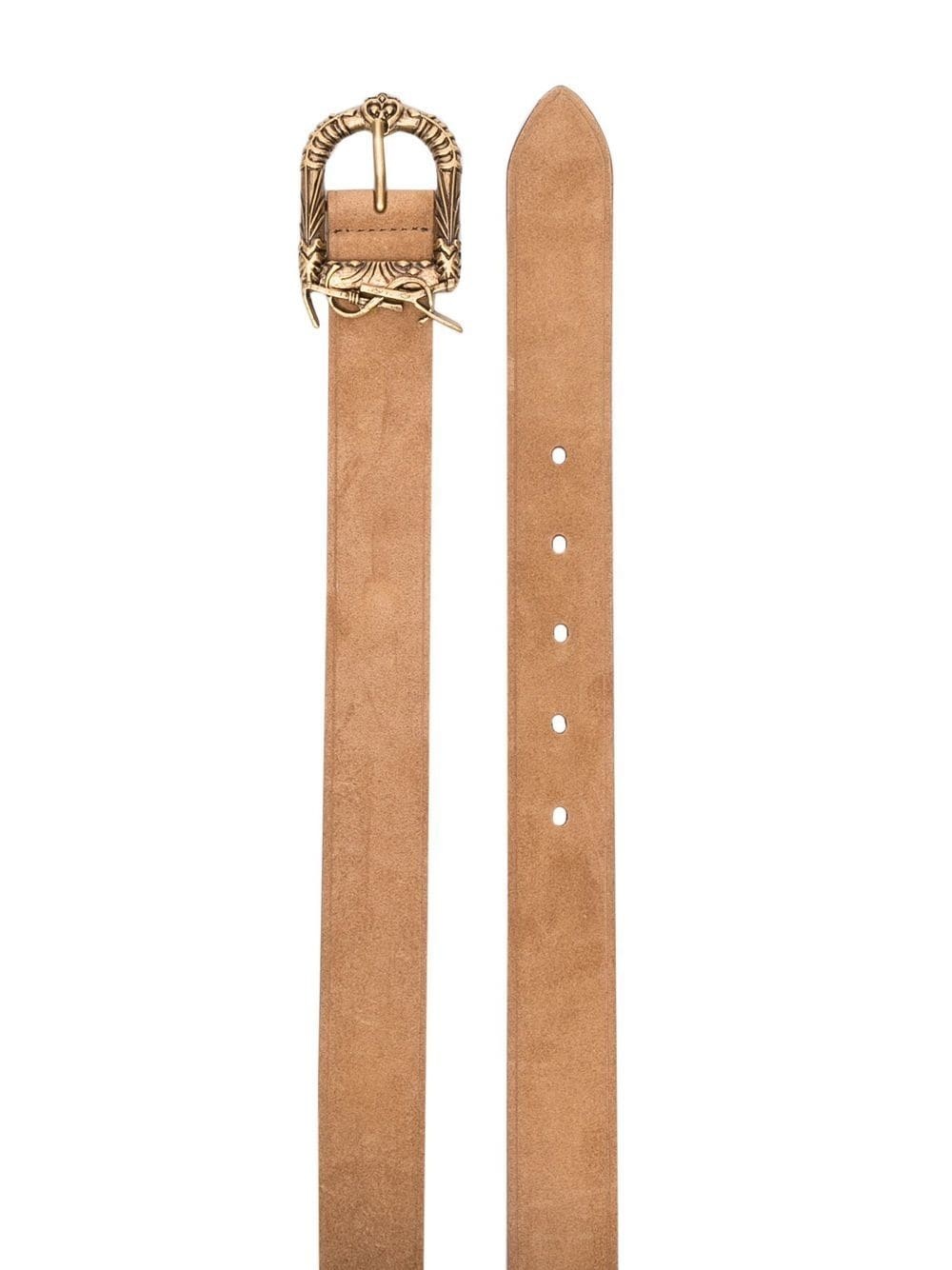 monogram-buckle belt - 2