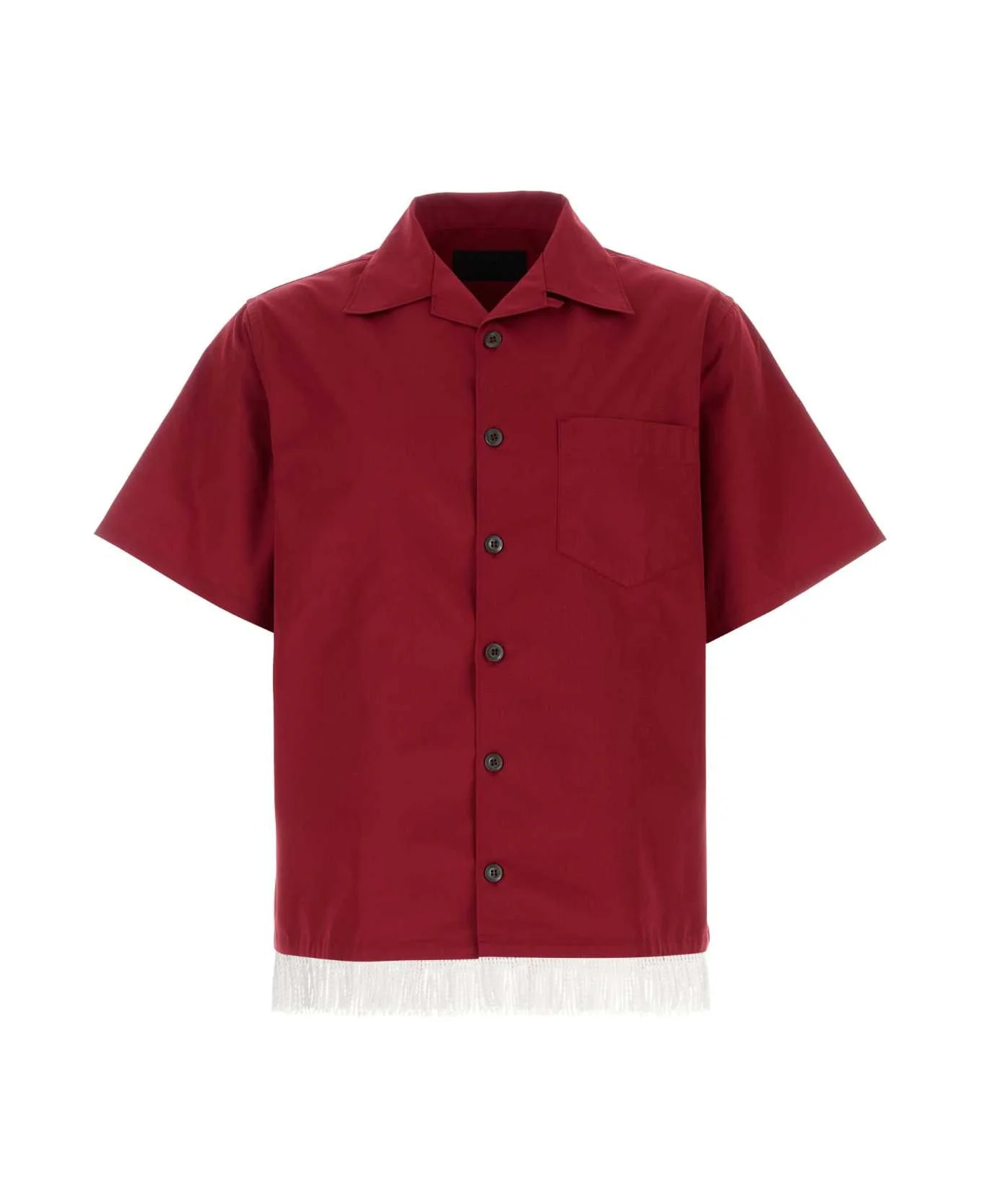 Tiziano Red Poplin Shirt - 1