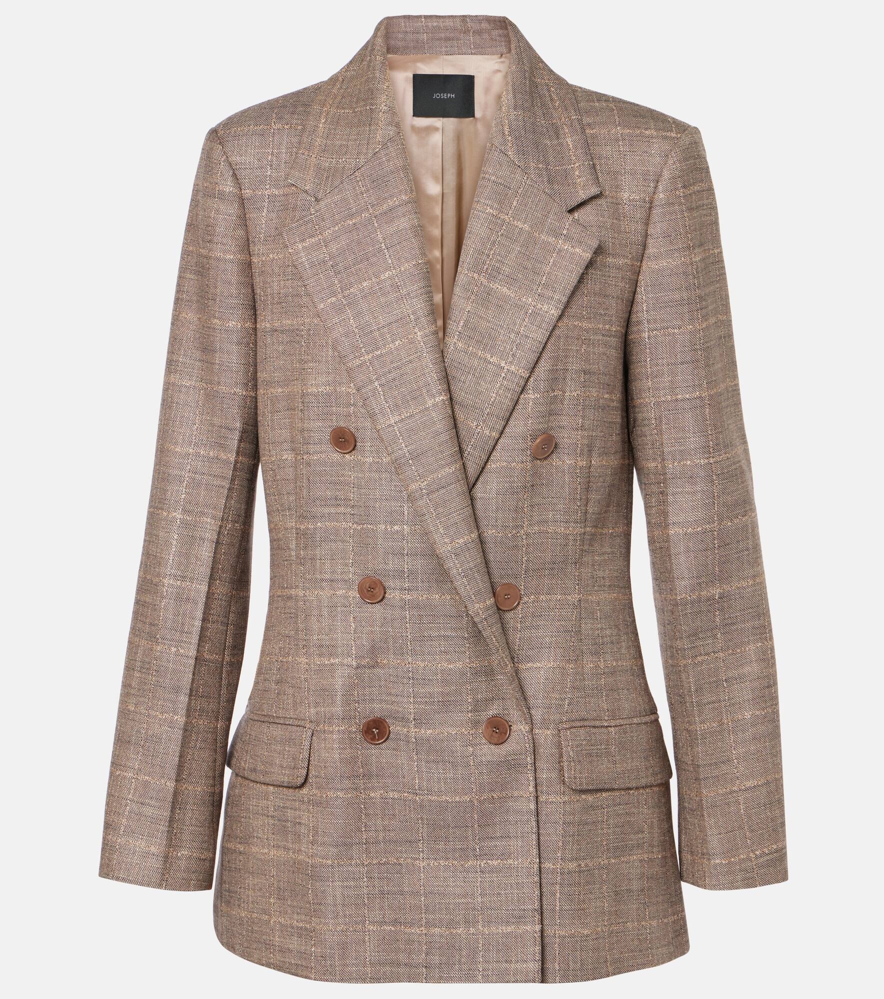 Castel checked wool-blend blazer - 1