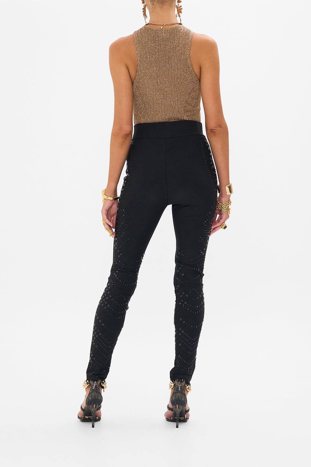 SNAP PONTE PANT WITH HOTFIX - 3