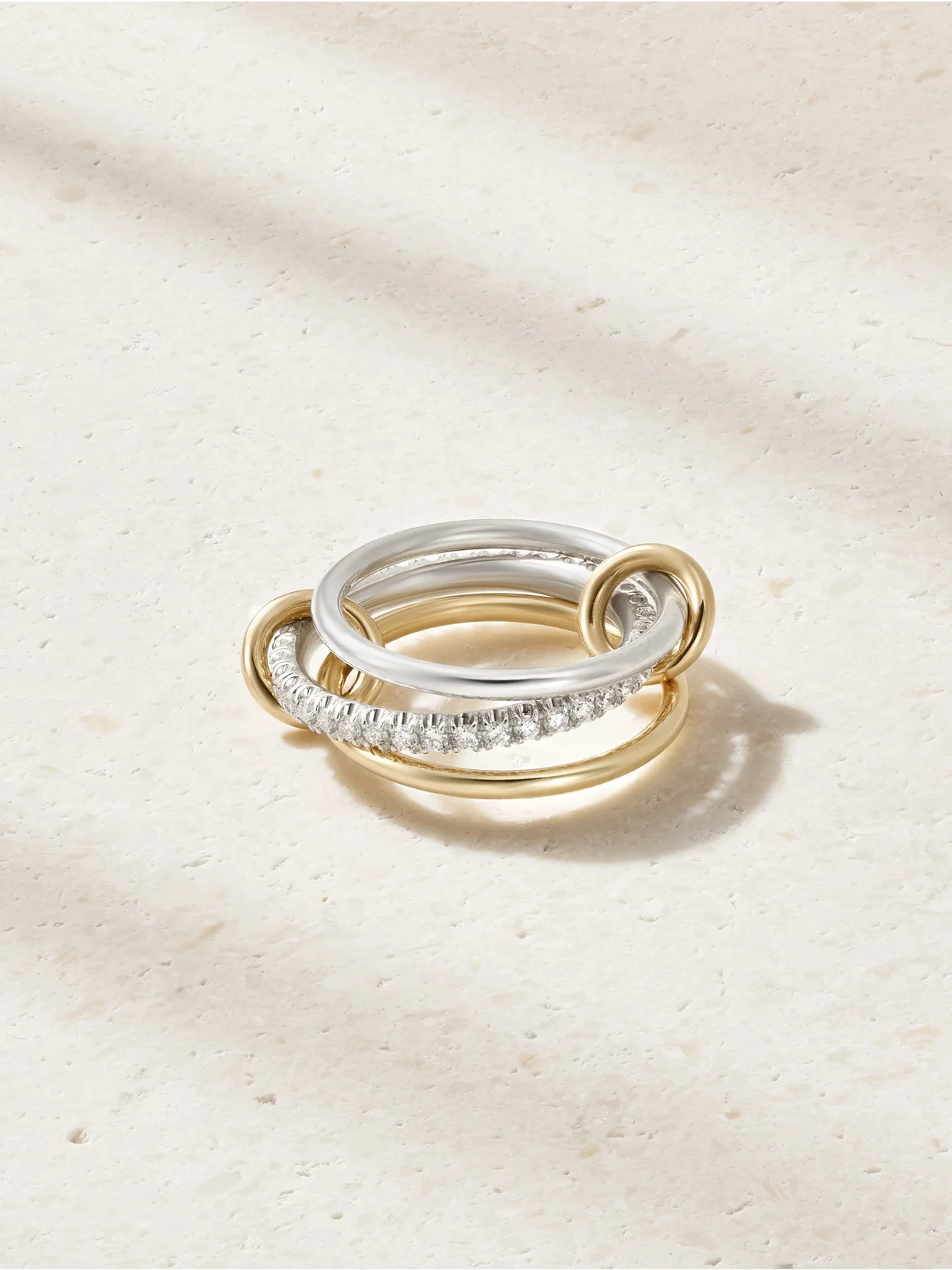 Tigris Sterling Silver, 18-karat Gold And Diamond Ring - 1