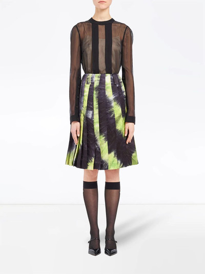 Prada tie-dye pleated skirt outlook