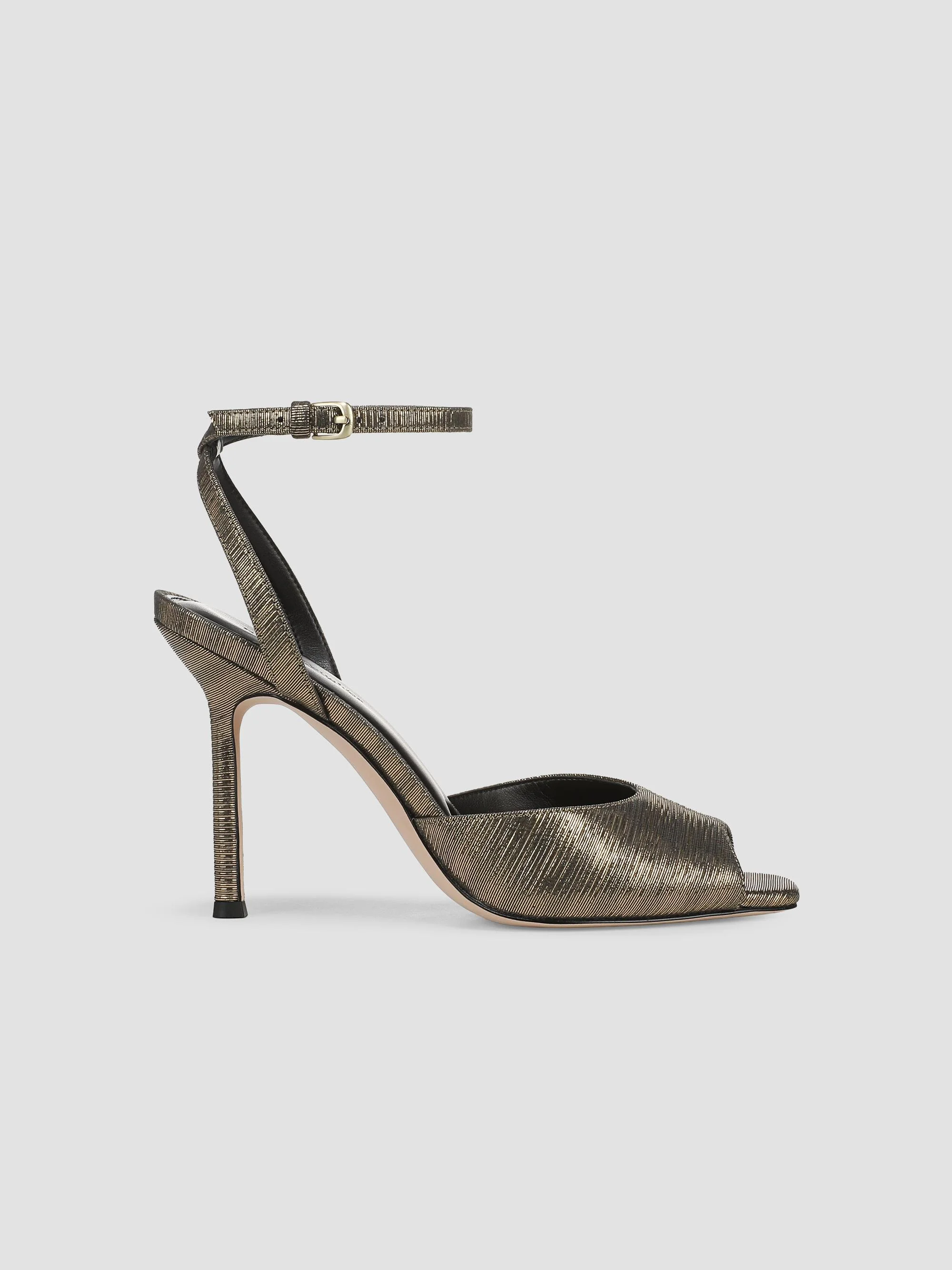Women's Yasmine 95MM Leather Slingback Sandals - Gold - 1