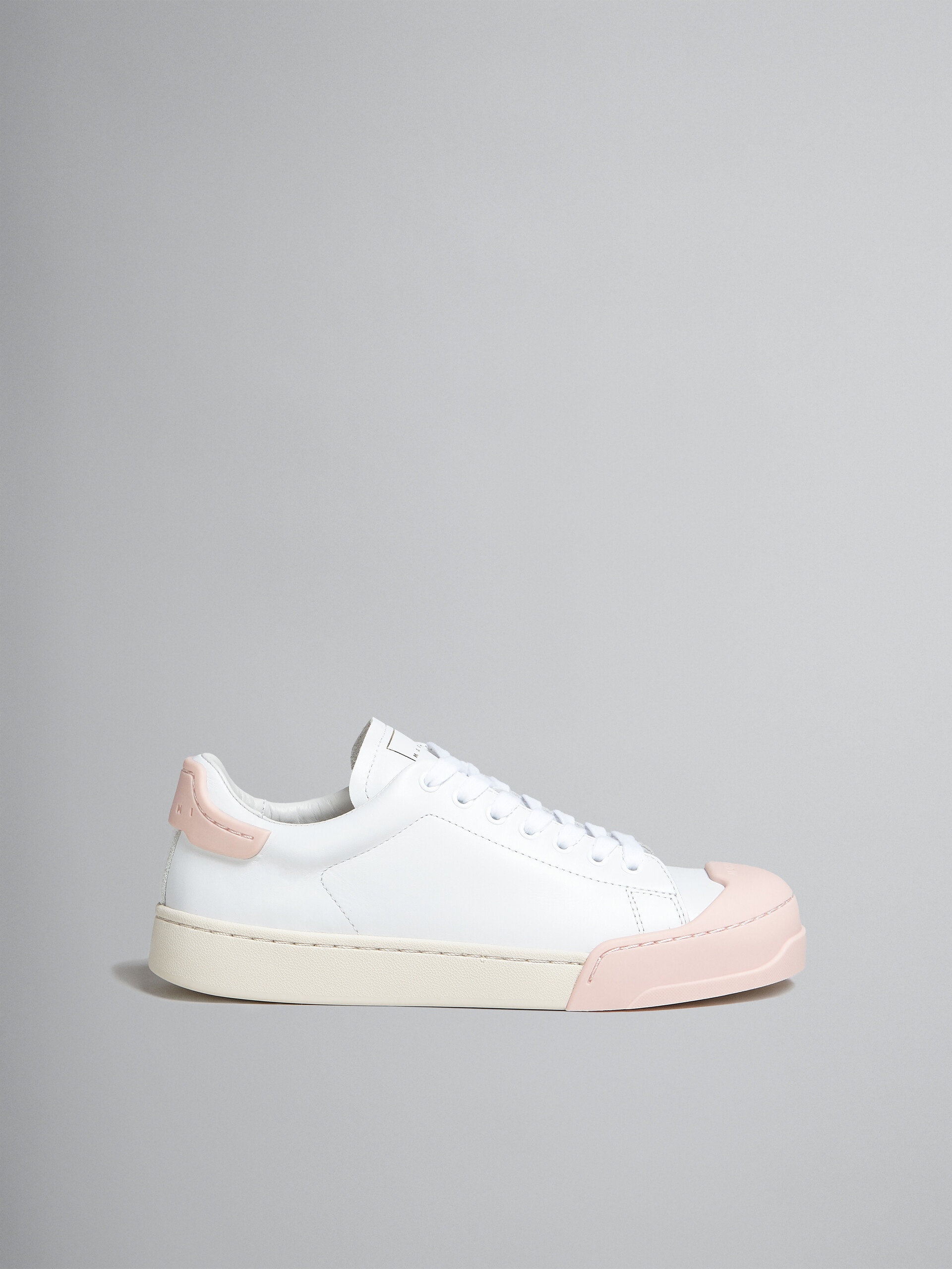 DADA BUMPER SNEAKER IN WHITE AND PINK LEATHER - 1