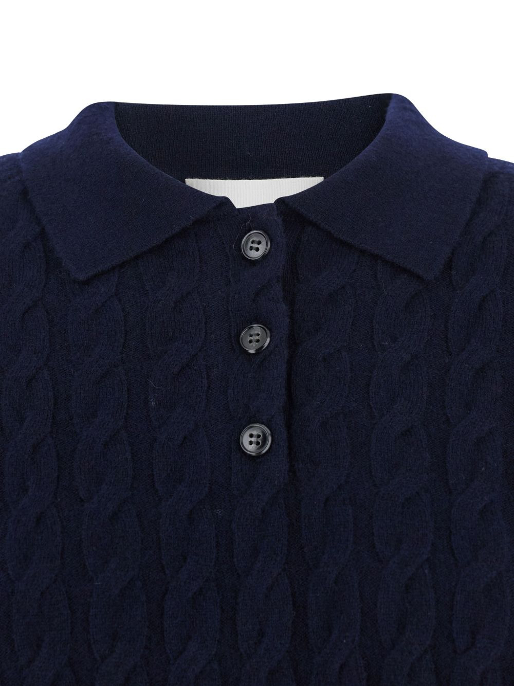 Magnolie cable-knit polo sweater - 3