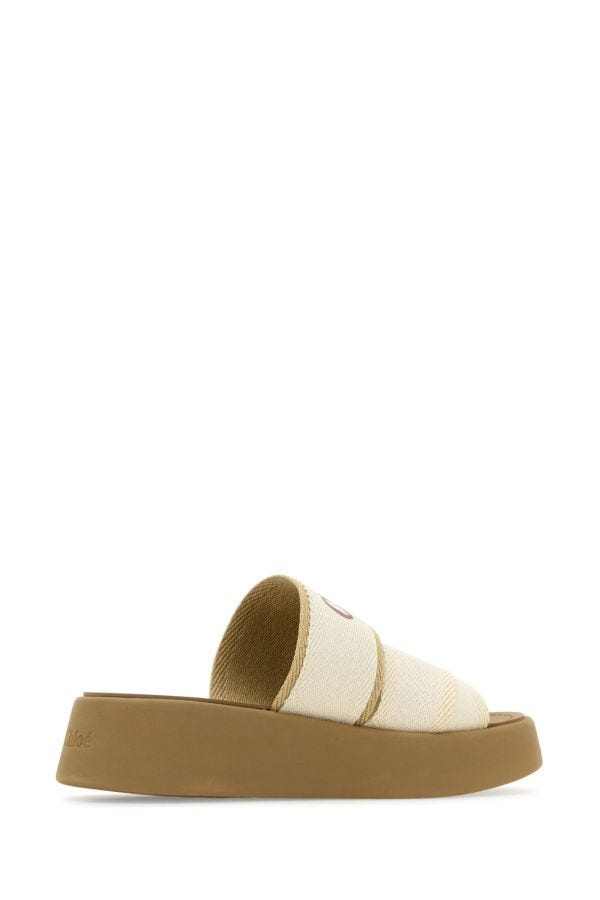 Two-tone canvas Mila slippers - 3