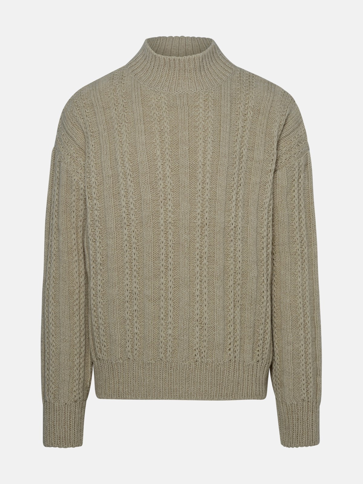 Beige alpaca blend sweater - 1