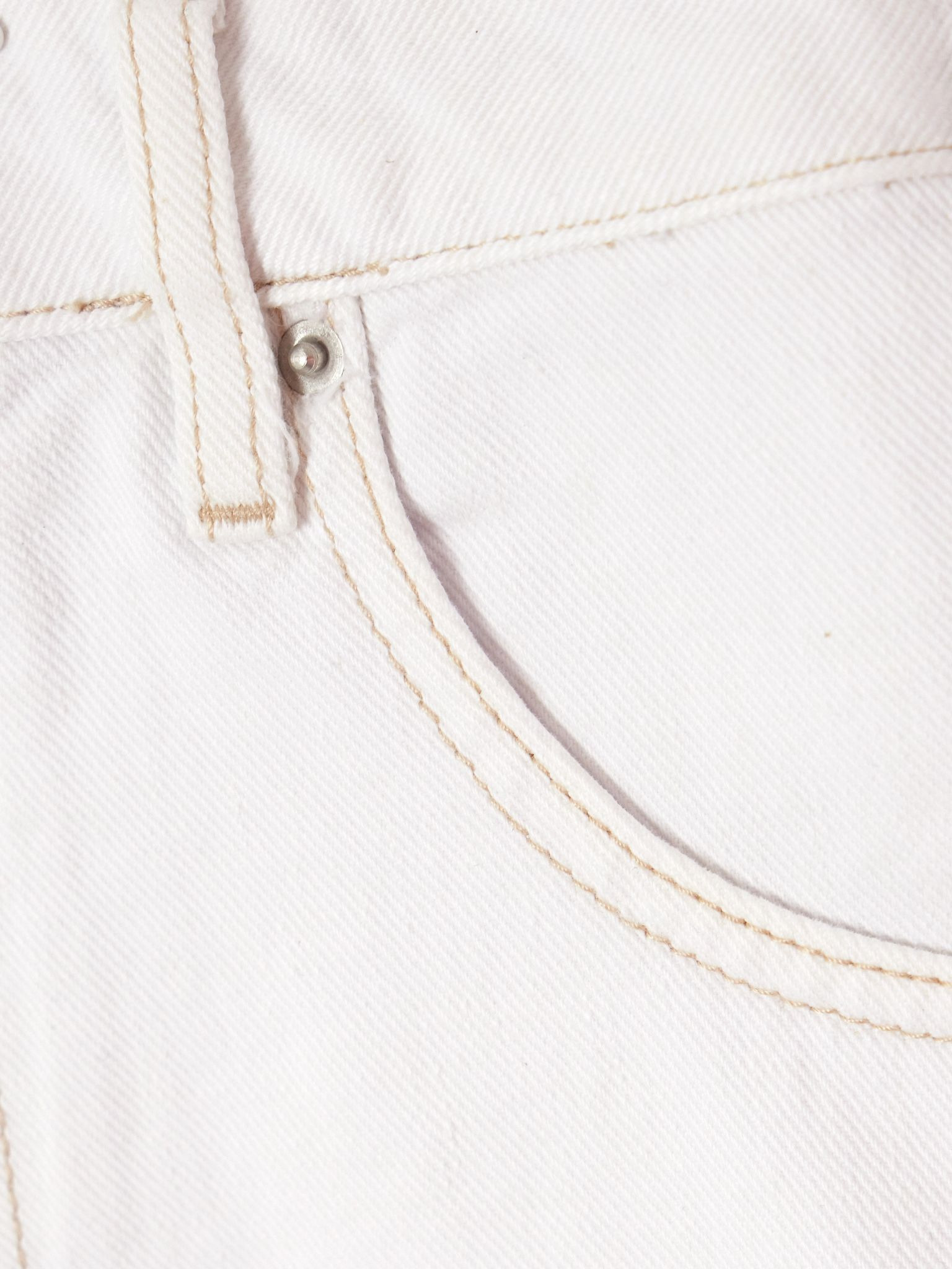 Eneidao fringed denim shorts White - 5