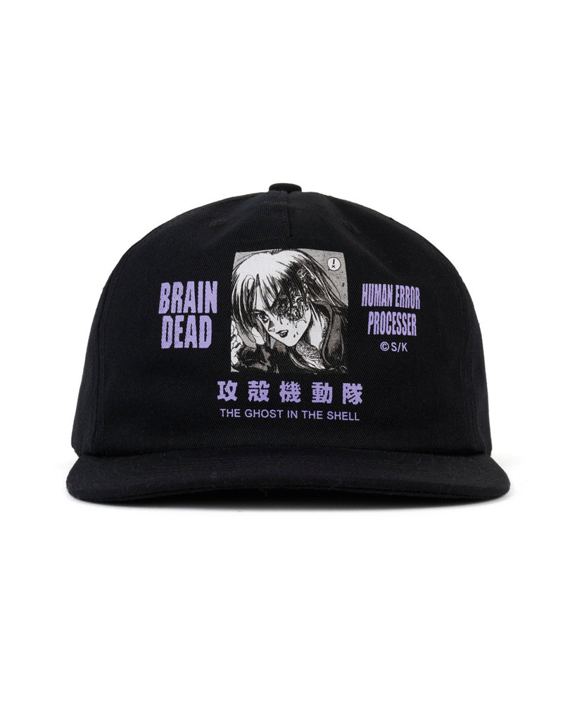 Brain Dead x Ghost In The Shell Printed 6 Panel Hat - Black 1