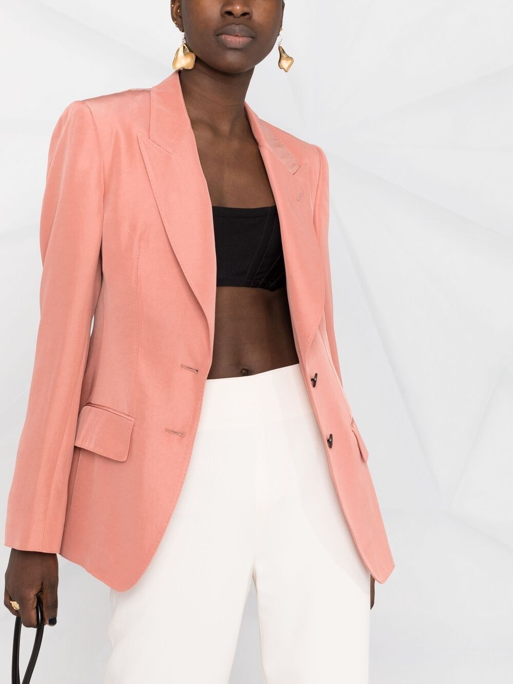 single-breasted tailored blazer - 3