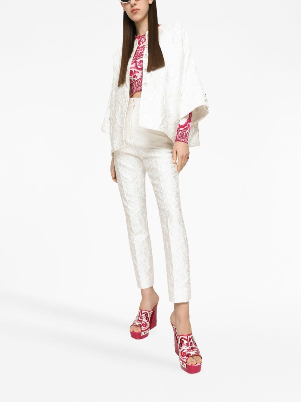 embroidered cigarette trousers - 2