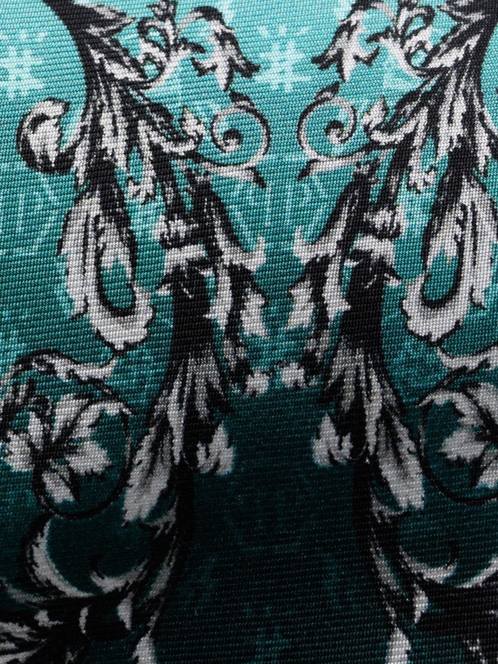 baroque-pattern print silk tie - 2