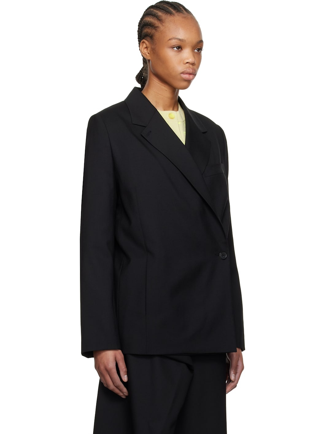 Black  Paris Virgin Wool Blazer - 2