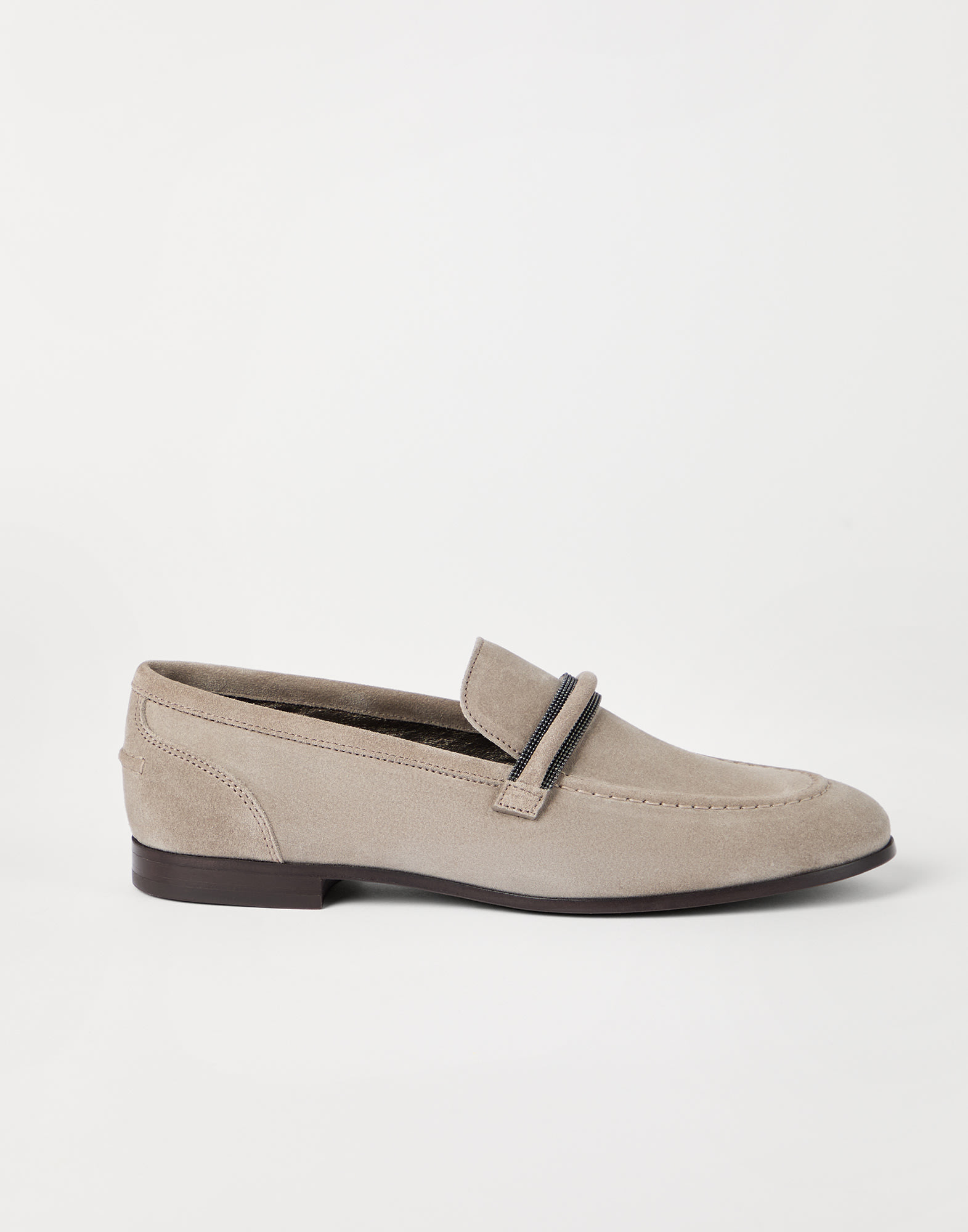 Suede penny loafers with shiny detail - 5