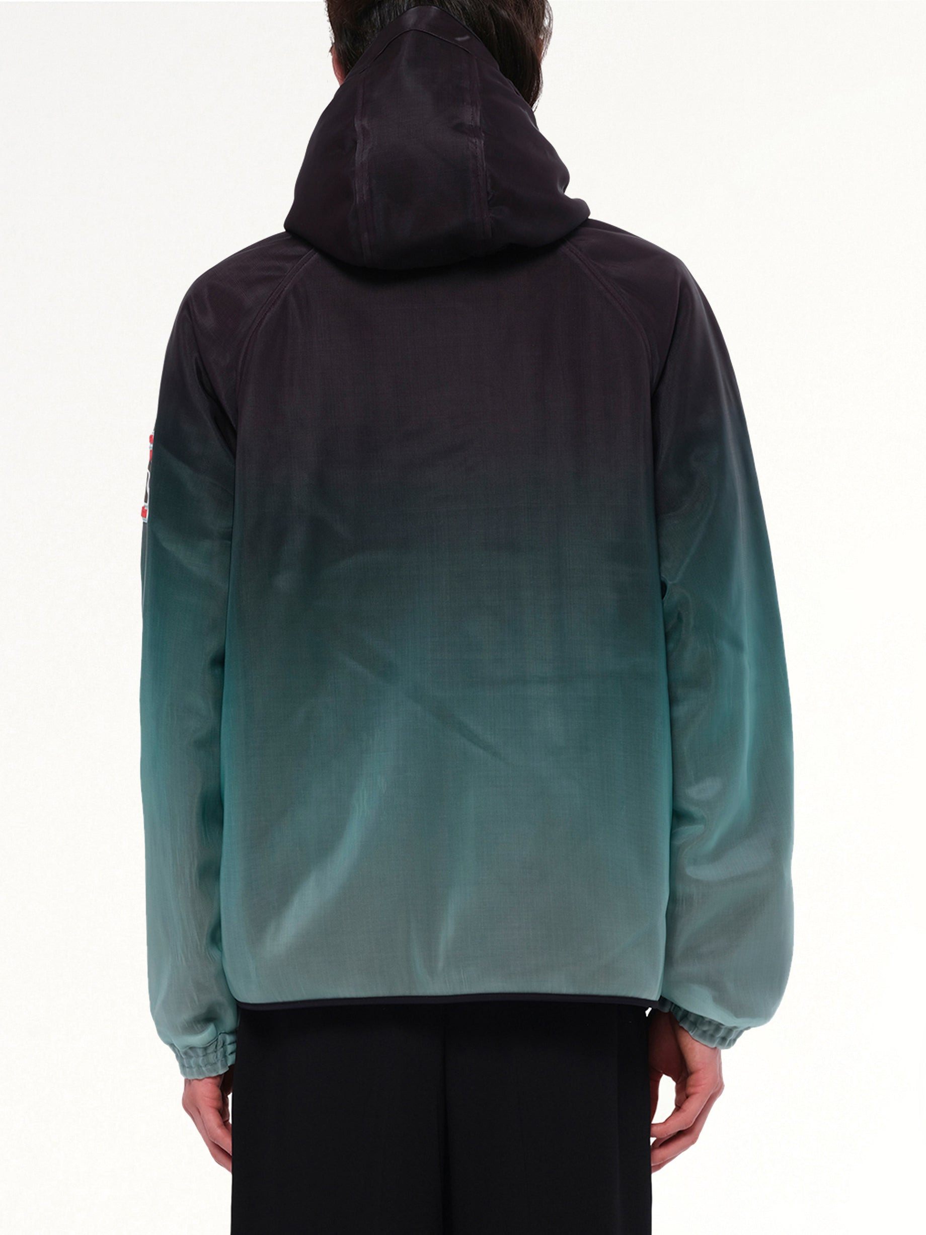 Nylon Gradient Windbreaker in Green - 5