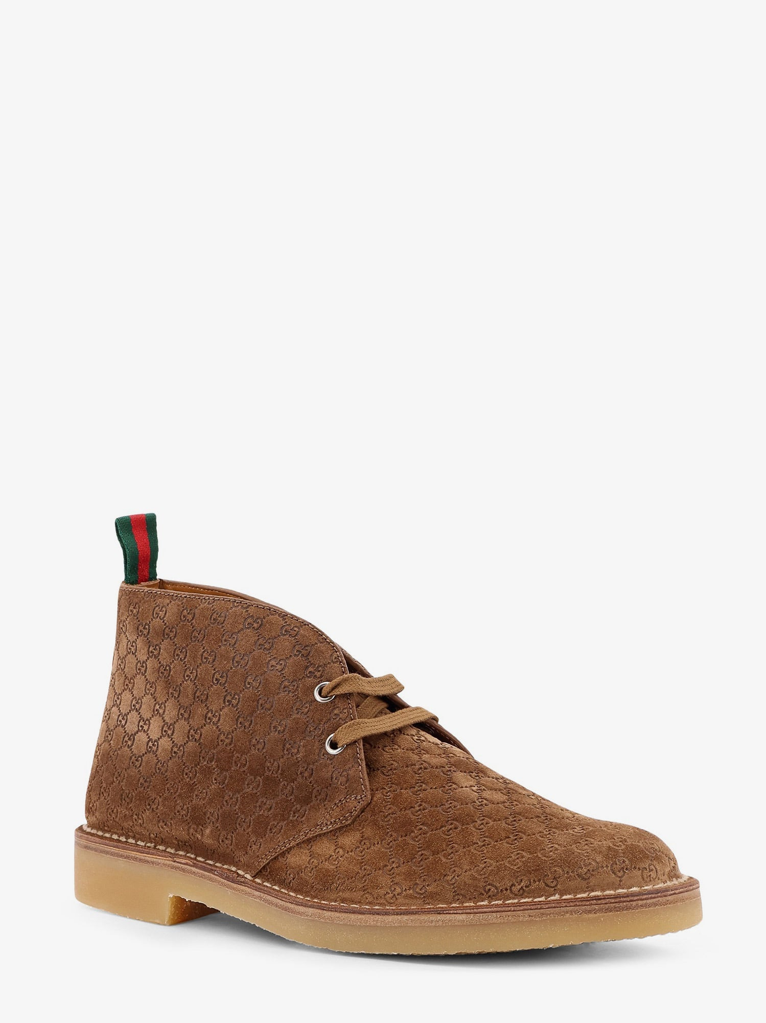 Gucci Gg Suede Lace-Up Boots - 2