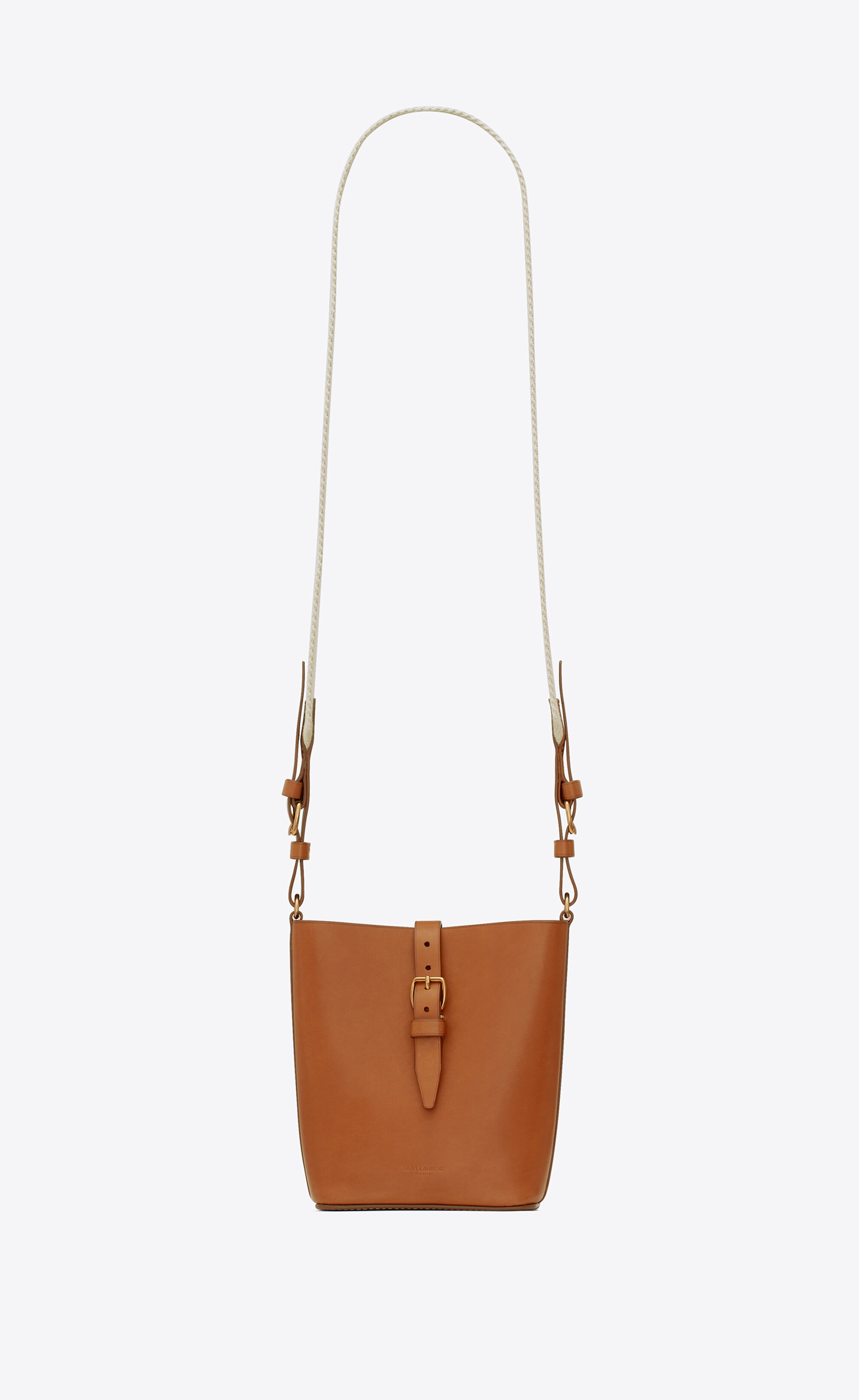 mini bucket bag in vegetable-tanned leather - 1
