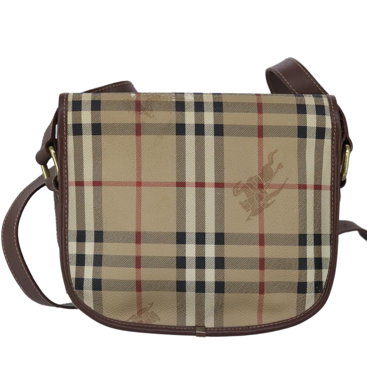 Burberry Nova Check Shoulder Bag Leather Beige - 2