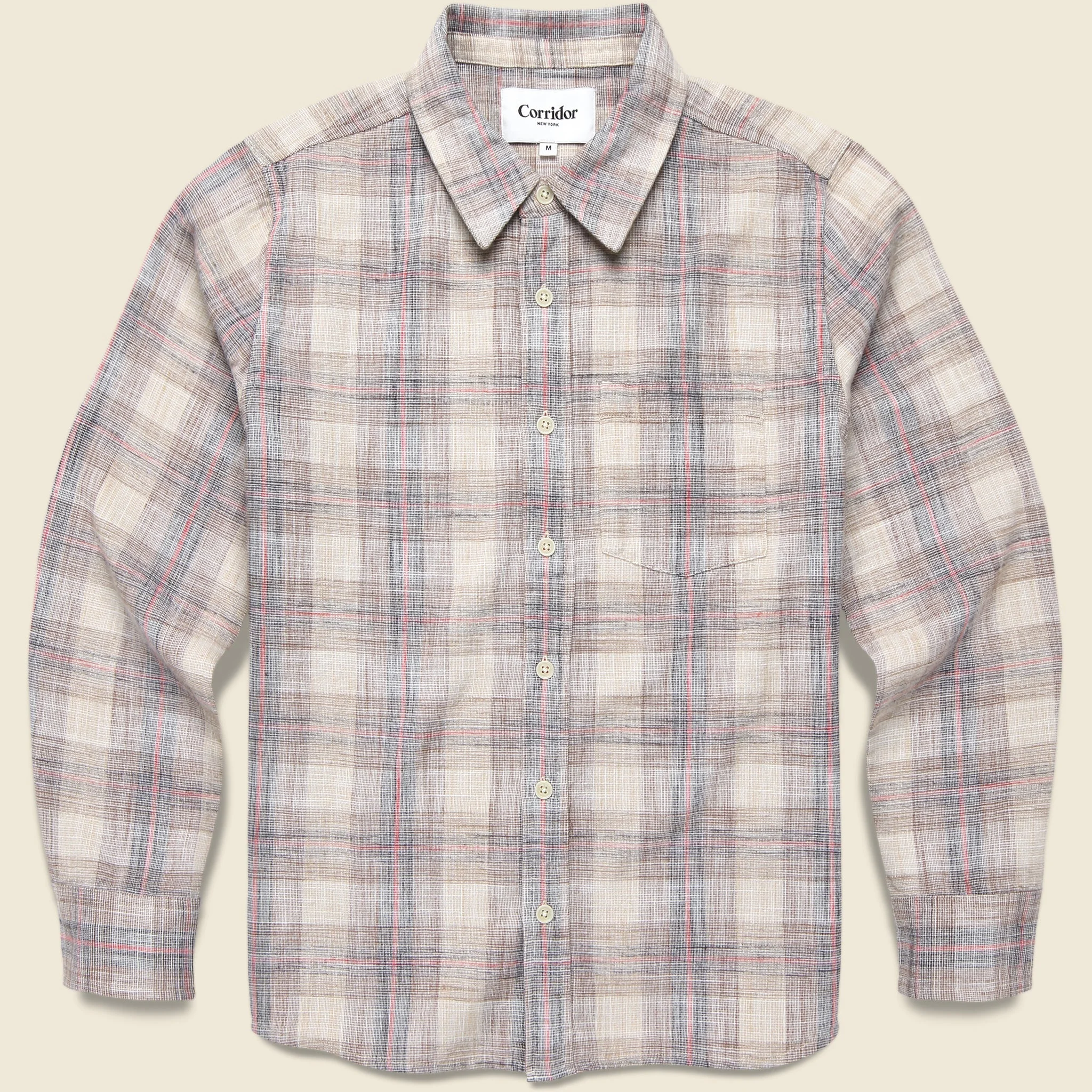 Rosewood Plaid Shirt - Natural - 1