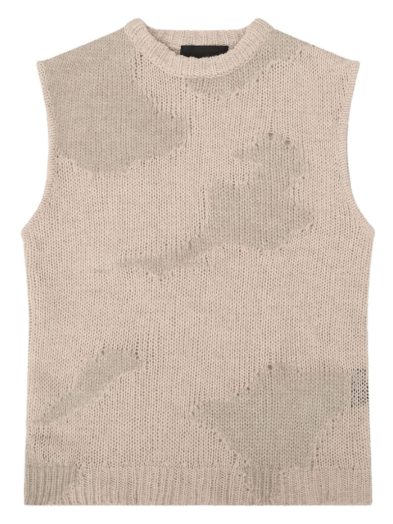 crew-neck wool vest 1
