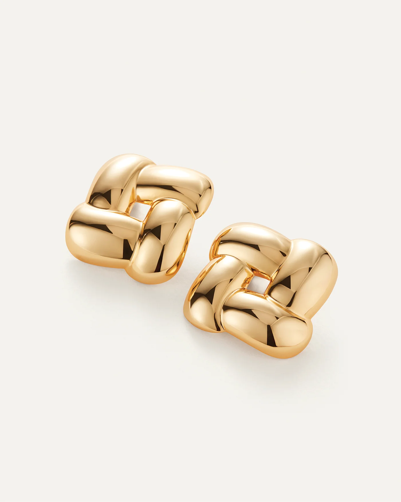 Mega Woven Square Earrings - 1