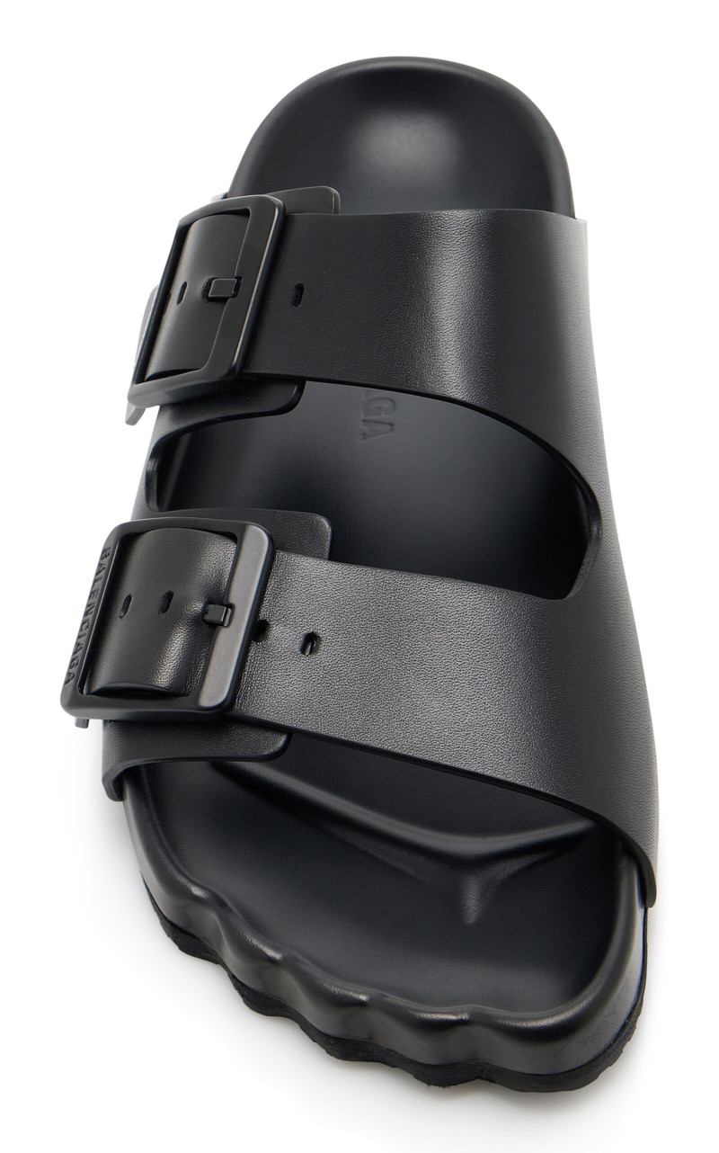 BALENCIAGA Sunday Leather Slide Sandals black outlook