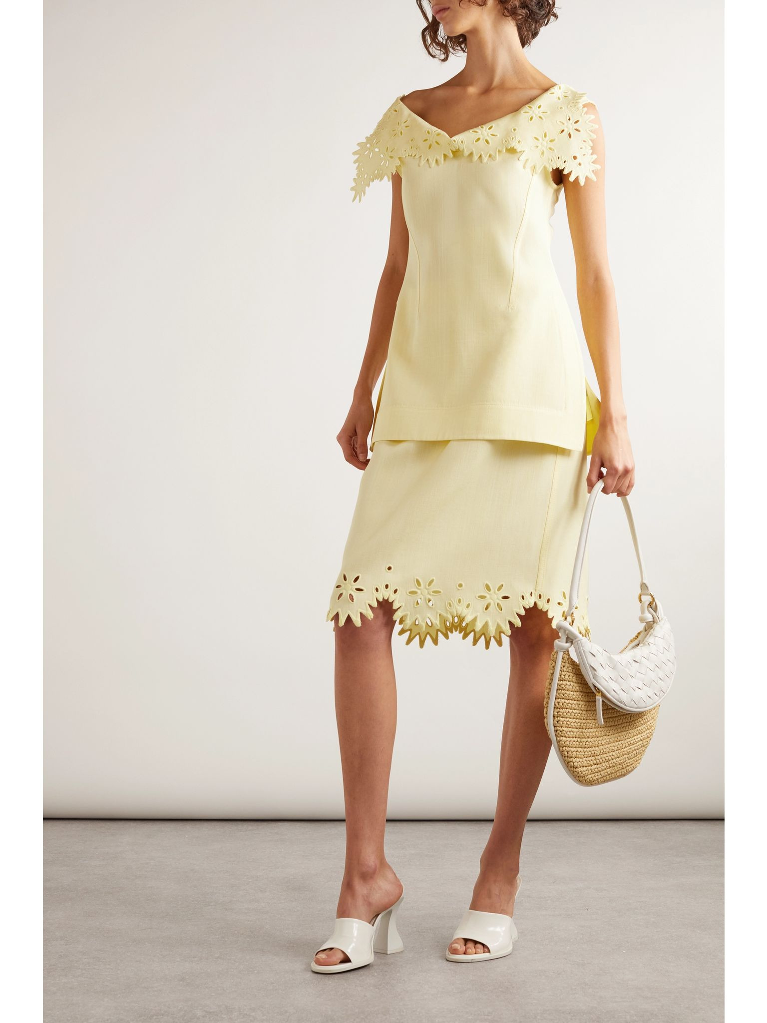 Layered broderie anglaise top Ivory - 2