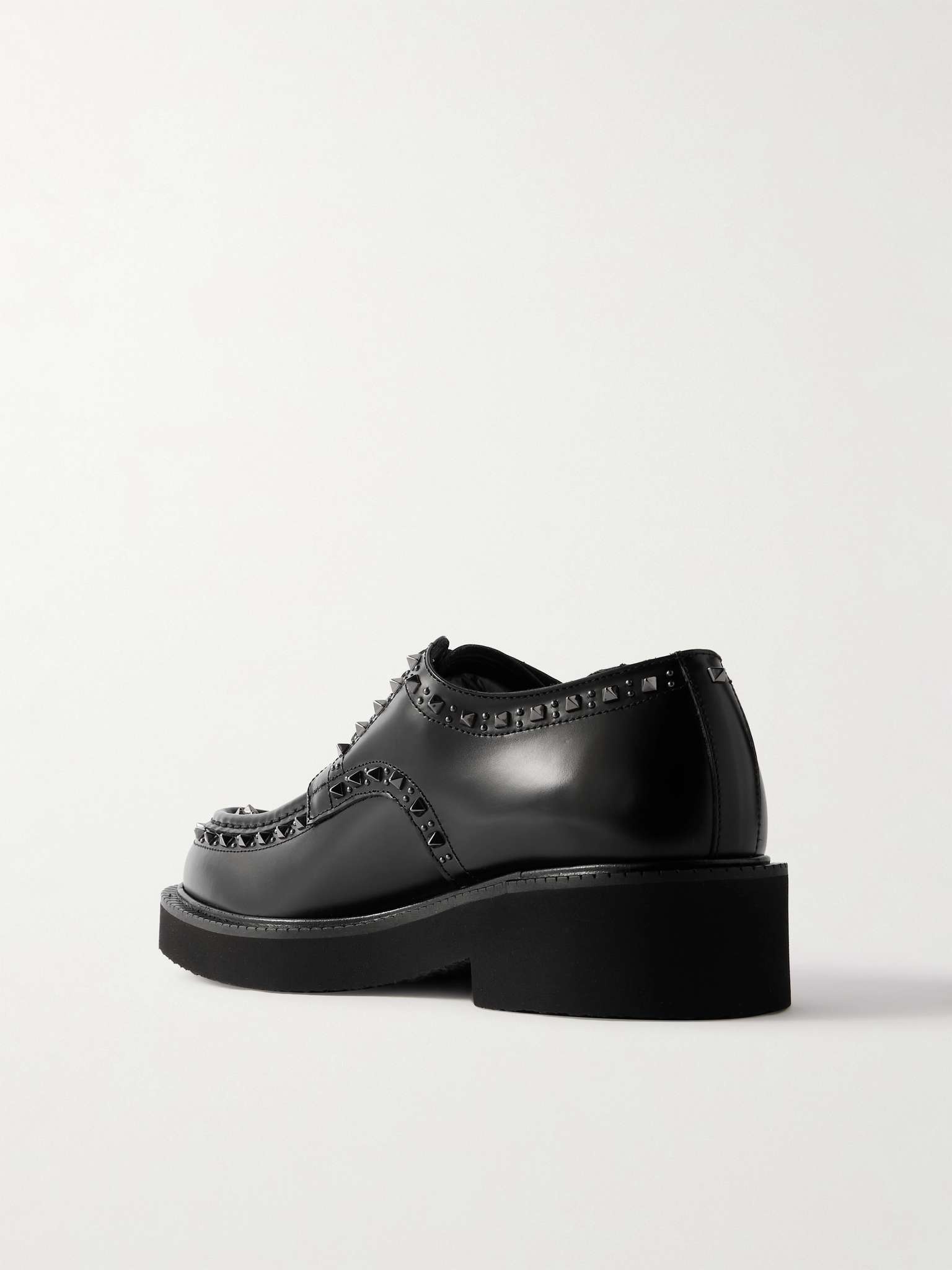 Studded Leather Derby Shoes - 3