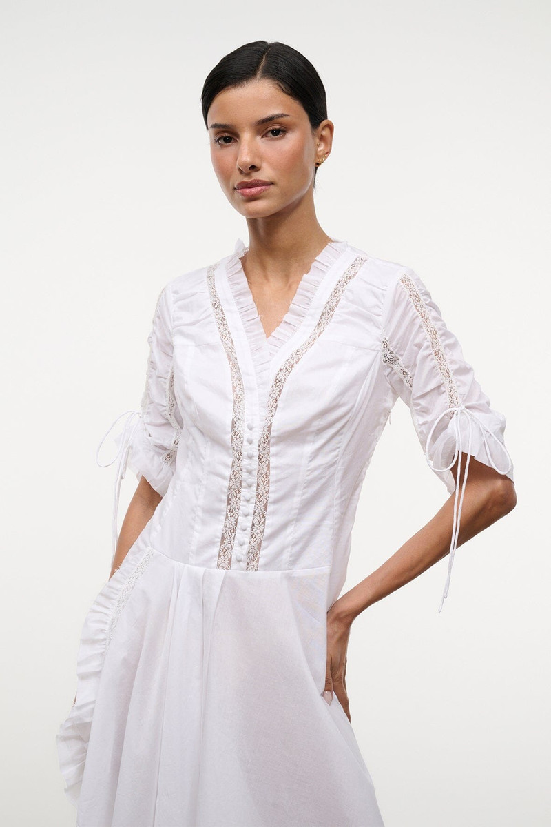STAUD PAOLINA DRESS IVORY 4