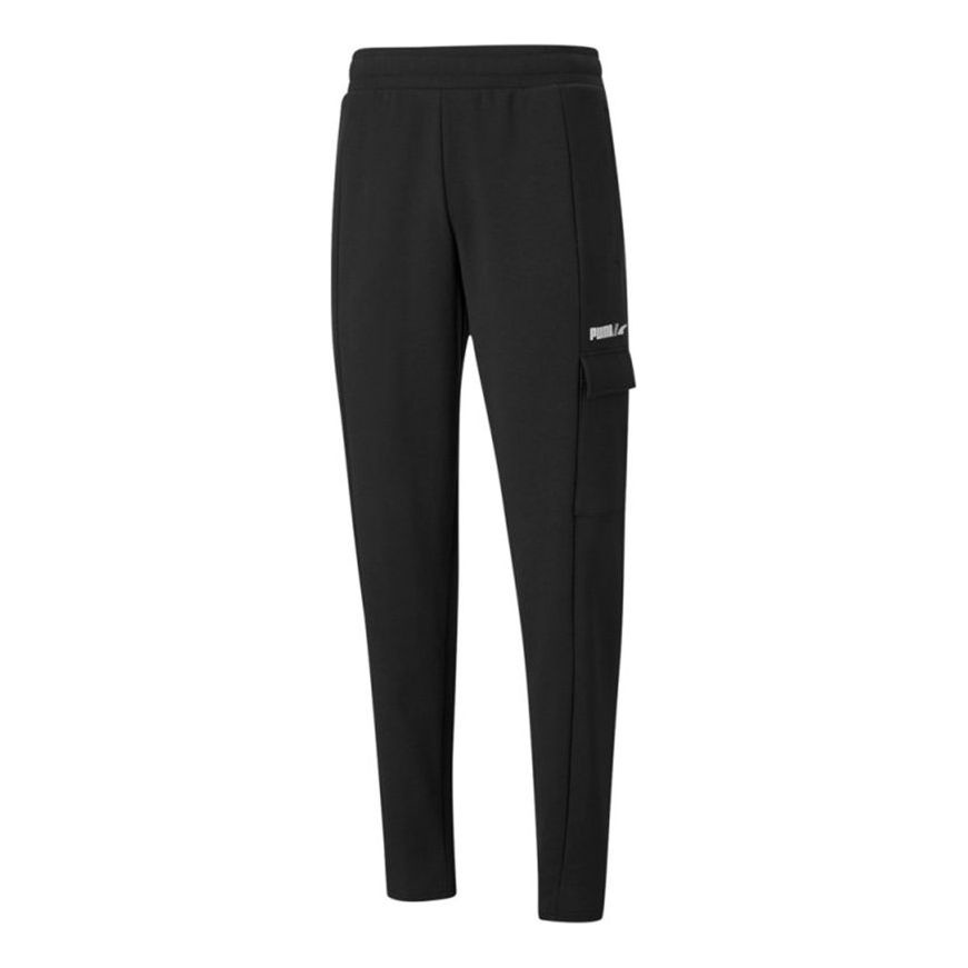 Men's PUMA Winterized Pants Side Pocket Fleece Lined Stay Warm Knit Sports Pants Black 846550-01 - 1