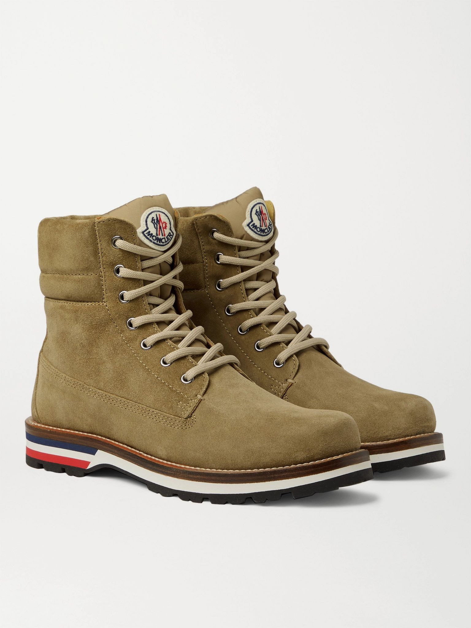 Vancouver Striped Suede Hiking Boots Army green - 4