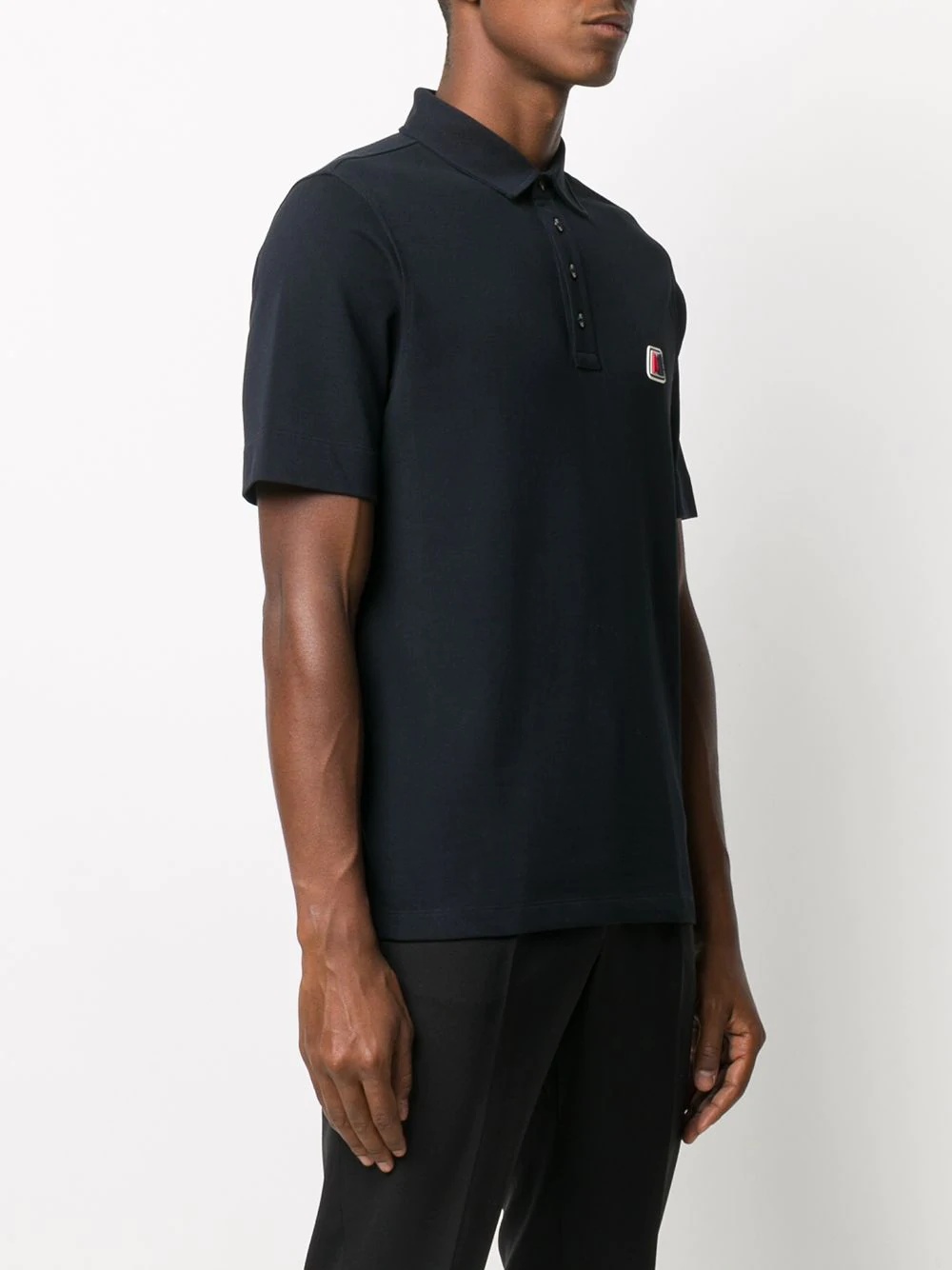 logo patch cotton polo shirt - 3